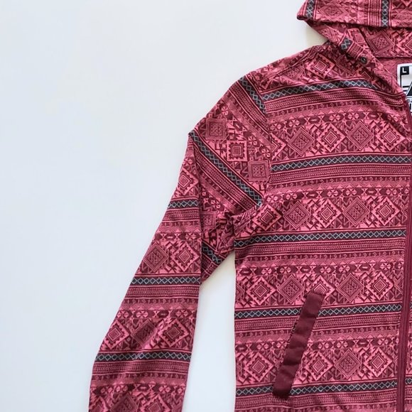 Beautiful Giant Men's Size Large Full Zip Lightweight Hoodie Maroon Red - Picture 4 of 5